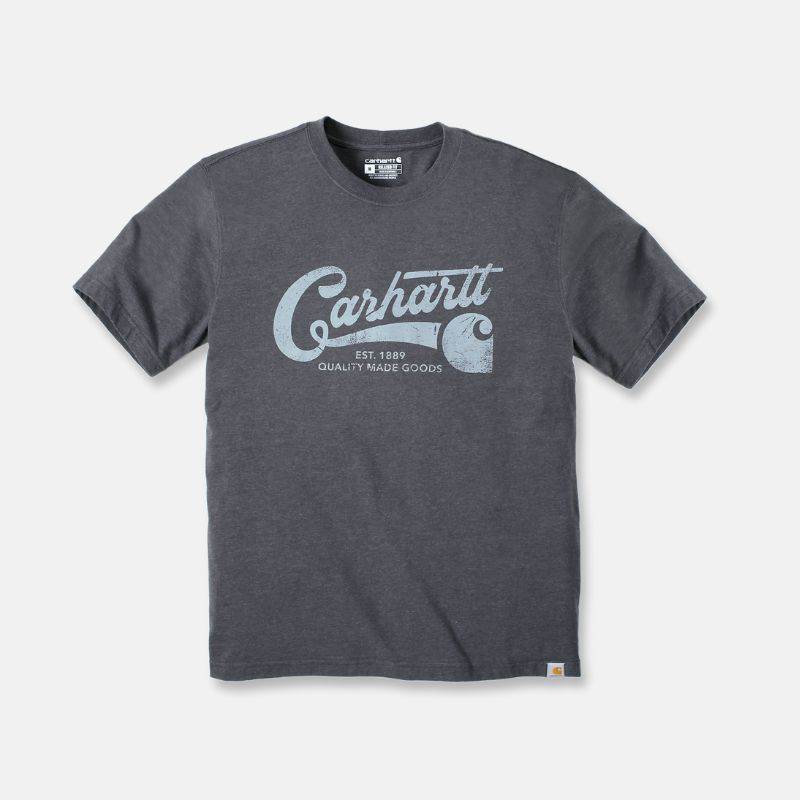 Picture of CARHARTT Relaxed Fit Lightweight SS Script Graphic T-Shirt 106531 Ανδρικό Κοντομάνικο CRH - Carbon Heather