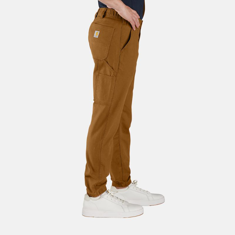 Picture of CARHARTT Rugged Flex Relaxed Fit Canvas Jogger Pant 106889 Ανδρικό Παντελόνι Outdoor BRN - Carhartt Brown