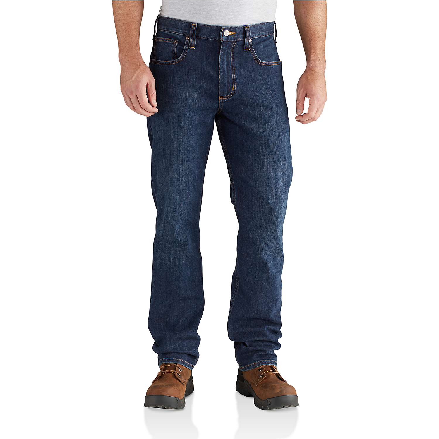 Picture of CARHARTT Rugged Flex Relaxed Fit Straight Jean 102804 Ανδρικό Παντελόνι Tζιν 498 - Blue Chambray