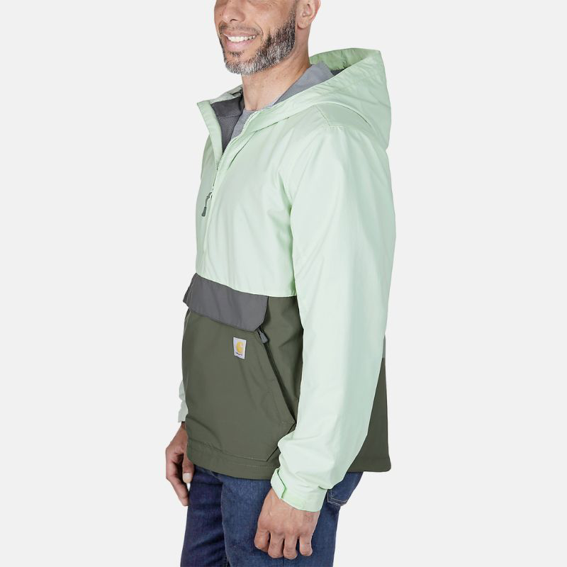 Picture of CARHARTT Rain Defender™ Loose Fit Lightweight Packable Anorak 105749 Ανδρικό Αδιάβροχο GG0 - Tender Green/Dusty Olive