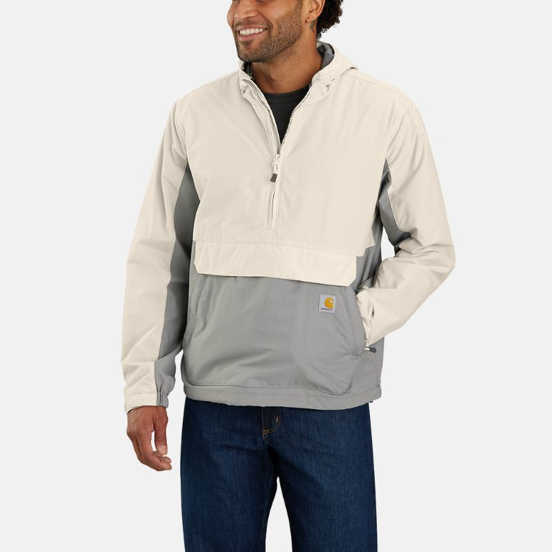 Picture of CARHARTT Rain Defender™ Loose Fit Lightweight Packable Anorak 105749 Ανδρικό Αδιάβροχο W18 - Malt Asphalt