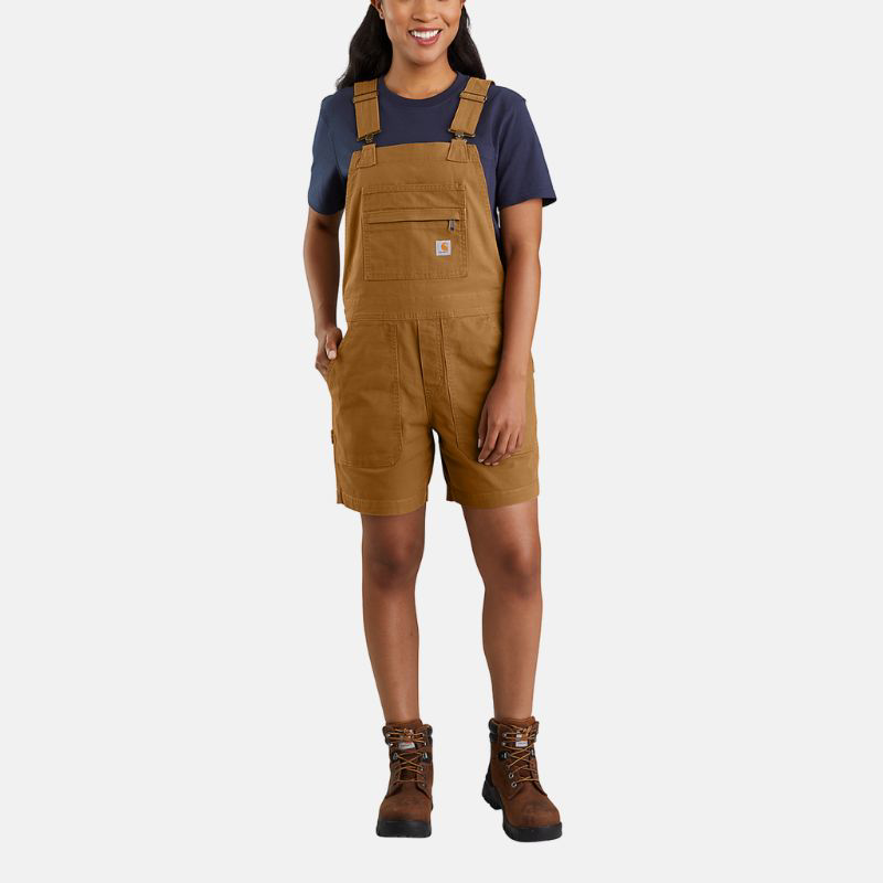 Picture of CARHARTT Relaxed Fit Canvas Shortall 105268 Γυναικεία Σαλοπέτα BRN - Carhartt Brown