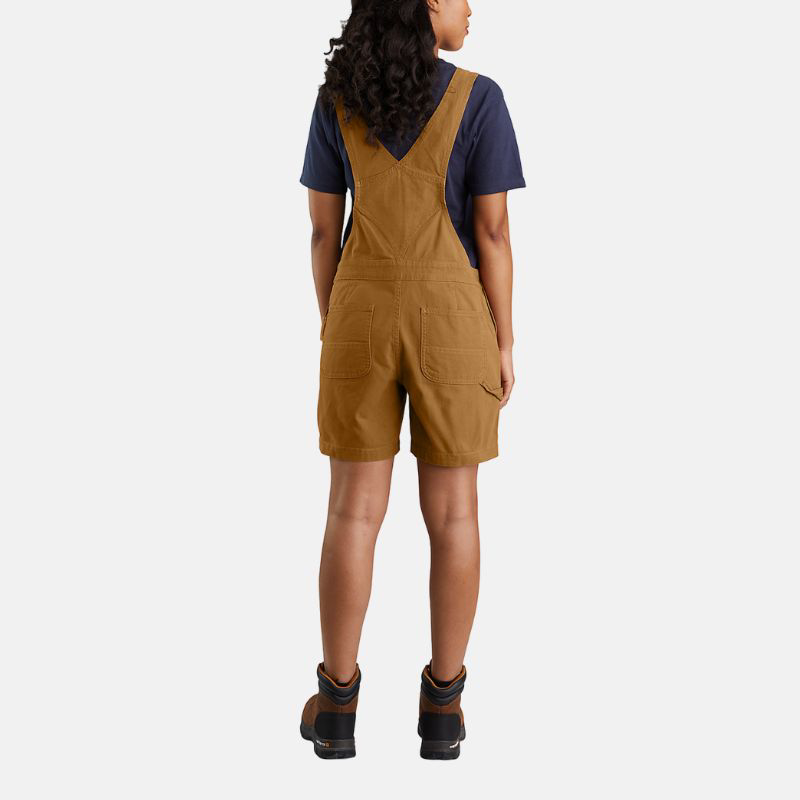 Picture of CARHARTT Relaxed Fit Canvas Shortall 105268 Γυναικεία Σαλοπέτα BRN - Carhartt Brown