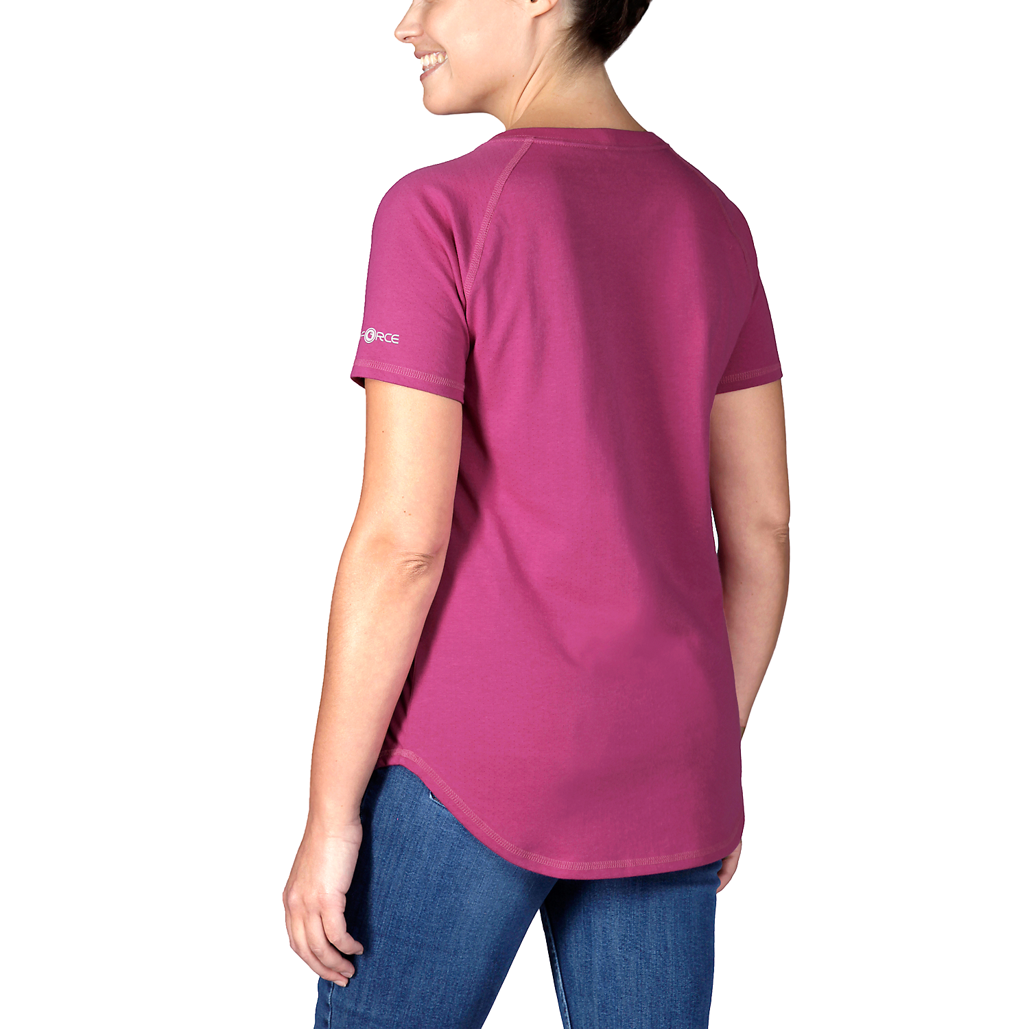 Picture of CARHARTT FORCE™ Relaxed Fit Midweight SS Pocket T-Shirt 105415 Γυναικείο Κοντομάνικο P37 - Magenta Agate