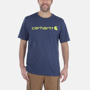 Εικόνα της CARHARTT Relaxed Fit Heavyweight SS Logo Graphic T-Shirt 103361 Ανδρικό Κοντομάνικο 413 - Deep Blue Indigo