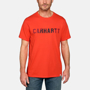 Εικόνα της CARHARTT Force Relaxed Fit Midweight SS Block Logo T-Shirt 105203 Ανδρικό Κοντομάνικο R74 - Cherry Tomato