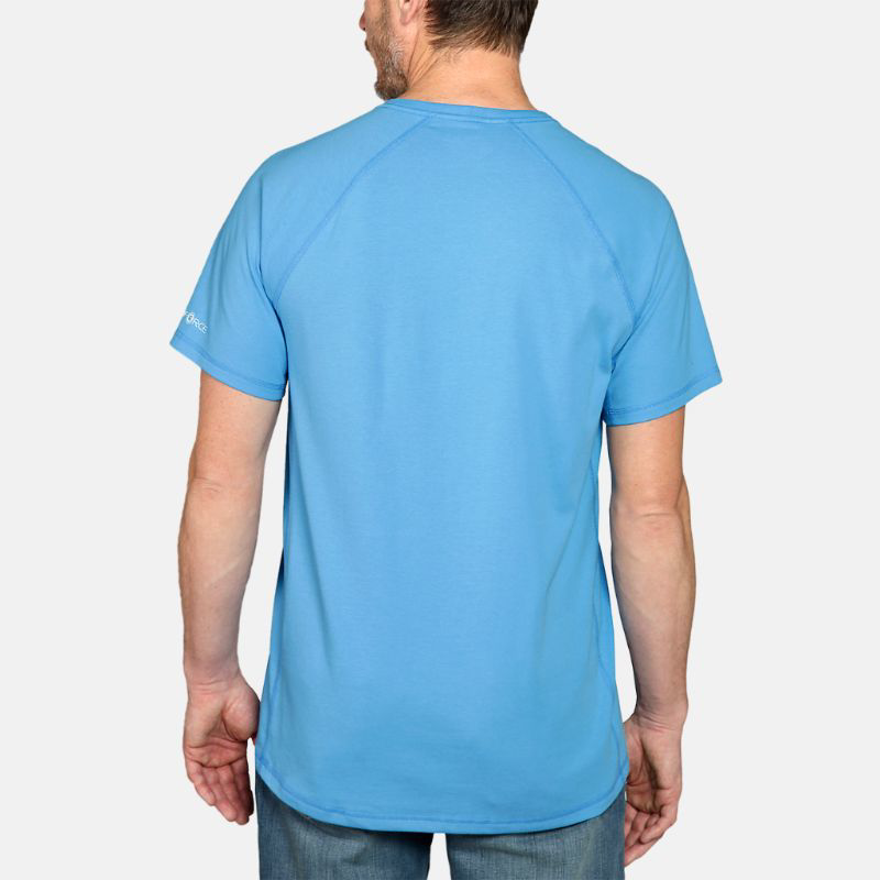 Picture of CARHARTT Force Relaxed Fit Midweight SS Block Logo T-Shirt 105203 Ανδρικό Κοντομάνικο HA6 - Azure Blue