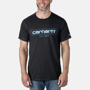 Εικόνα της CARHARTT Force Relaxed Fit Midweight SS Block Logo T-Shirt 106653 Ανδρικό Κοντομάνικο N04 - Black