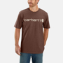 Εικόνα της CARHARTT Relaxed Fit Heavyweight SS Logo Graphic T-Shirt 103361 Ανδρικό Κοντομάνικο B86 - Mocha Heather