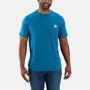 Εικόνα της CARHARTT Force Relaxed Fit Midweight SS Pocket T-Shirt 104616 Ανδρικό Κοντομάνικο H71 - Marine Blue