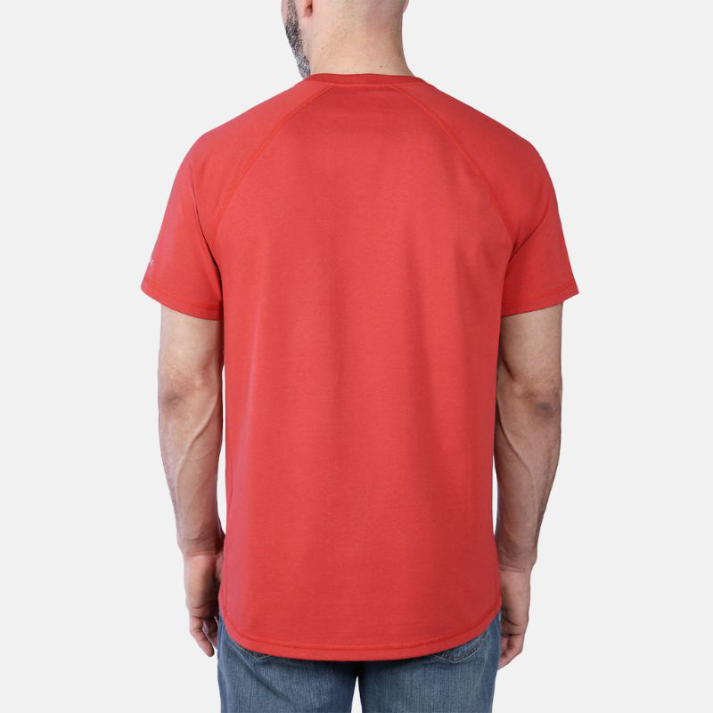 Picture of CARHARTT Force Relaxed Fit Midweight SS Pocket T-Shirt 104616 Ανδρικό Κοντομάνικο R84 - Red Barn Heather