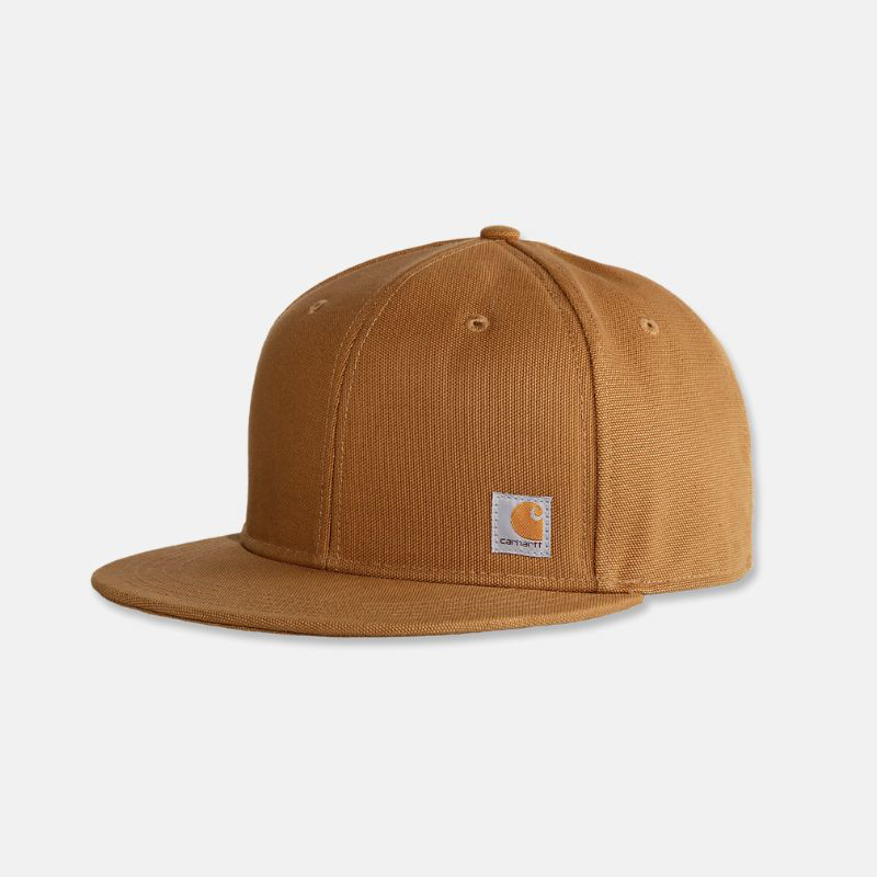 Picture of CARHARTT Firm Duck Flat Brim Ashland Cap 101604 Ανδρικό Καπέλο 211 - Carhartt Brown