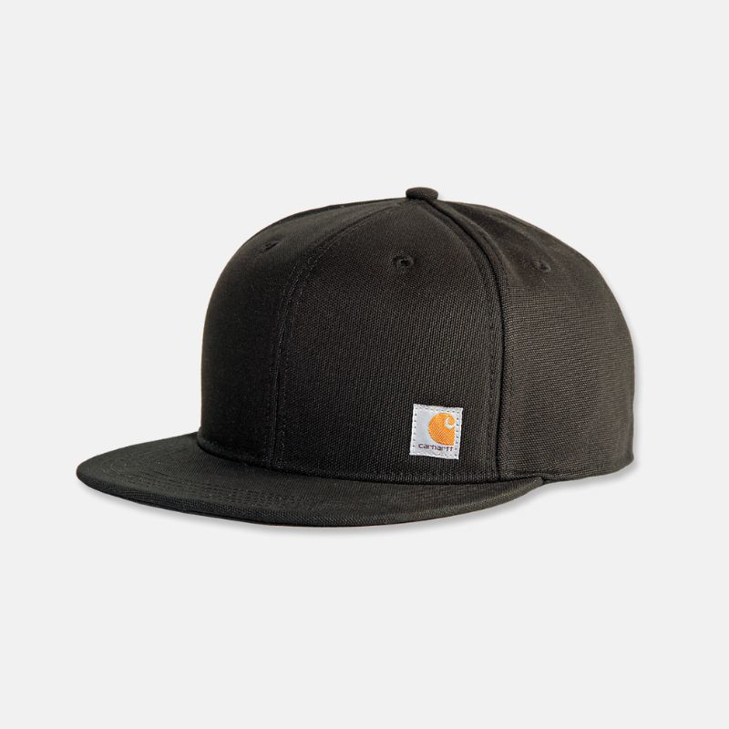 Picture of CARHARTT Firm Duck Flat Brim Ashland Cap 101604 Ανδρικό Καπέλο 001 - Black