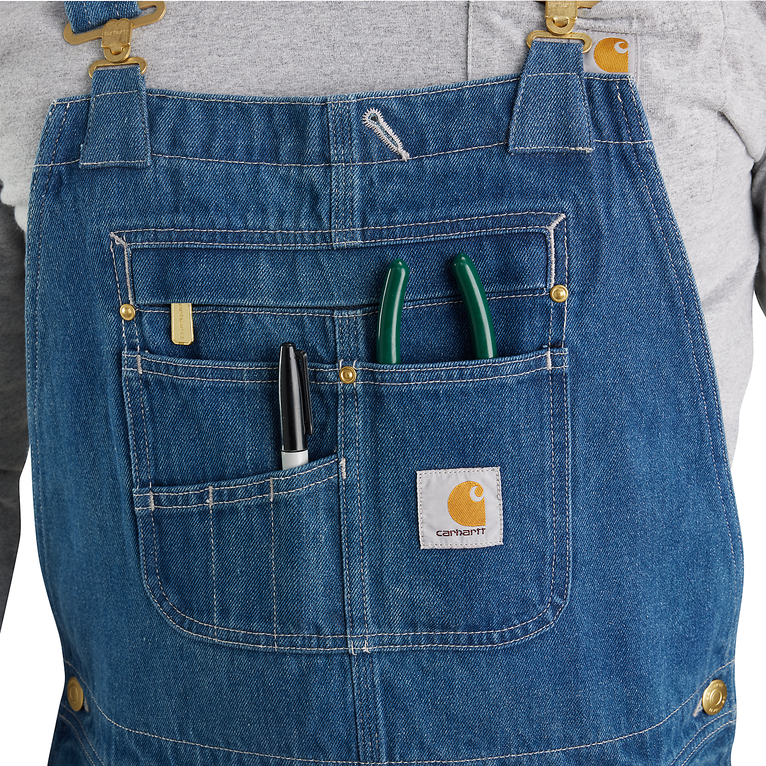 Picture of CARHARTT Loose Fit Denim Bib Overall 104672 Ανδρική Σαλοπέτα DST - Darkstone