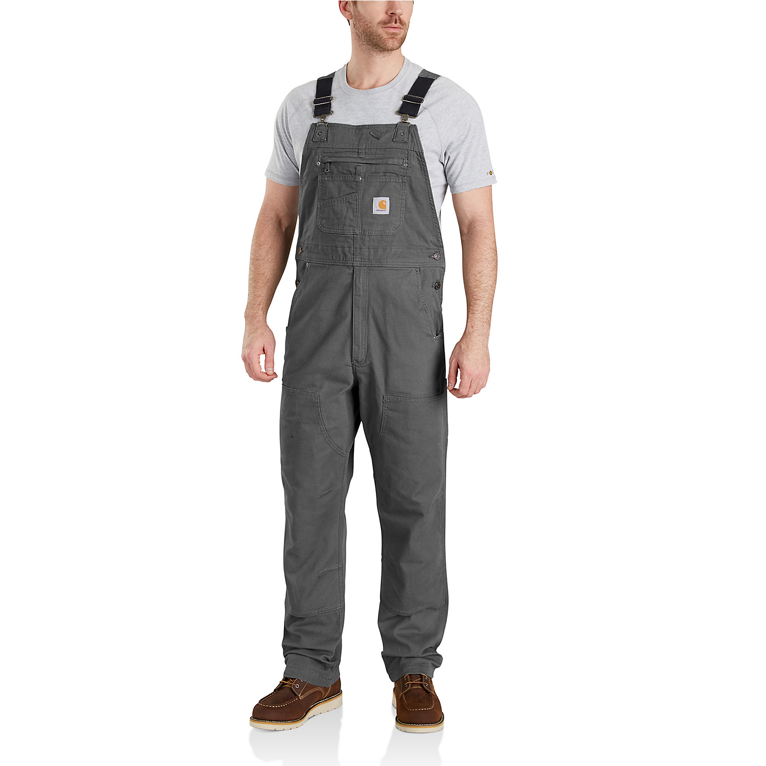 Picture of CARHARTT Rugged Flex Relaxed Fit Rigby Bib 102987 Ανδρική Σαλοπέτα 039 - Gravel