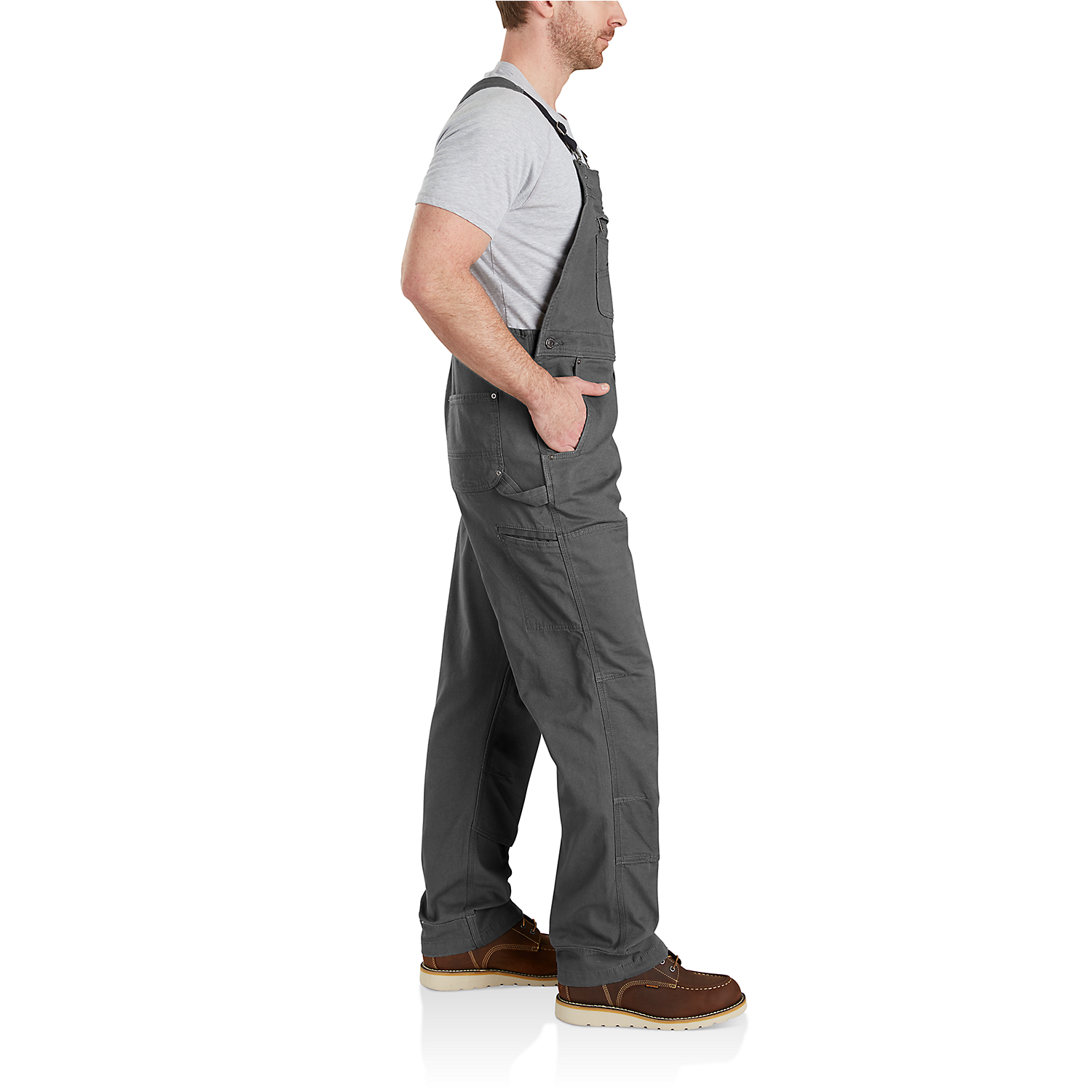 Picture of CARHARTT Rugged Flex Relaxed Fit Rigby Bib 102987 Ανδρική Σαλοπέτα 039 - Gravel