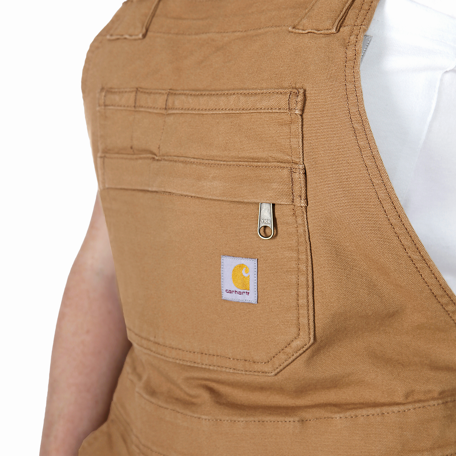 Picture of CARHARTT Relaxed Fit Canvas Shortall 106197 Γυναικεία Σαλοπέτα BA4 - Carhartt Brown