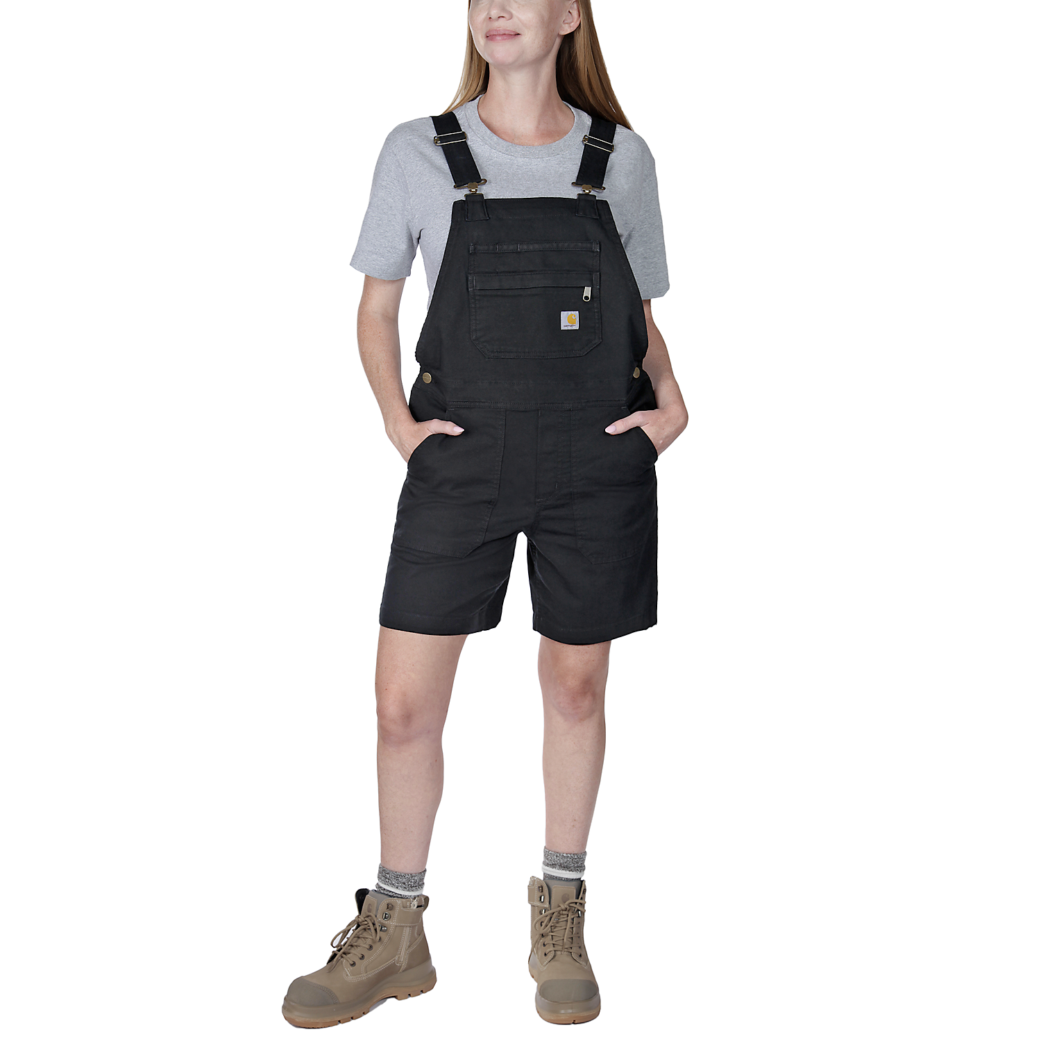 Picture of CARHARTT Relaxed Fit Canvas Shortall 106197 Γυναικεία Σαλοπέτα N33 - Black