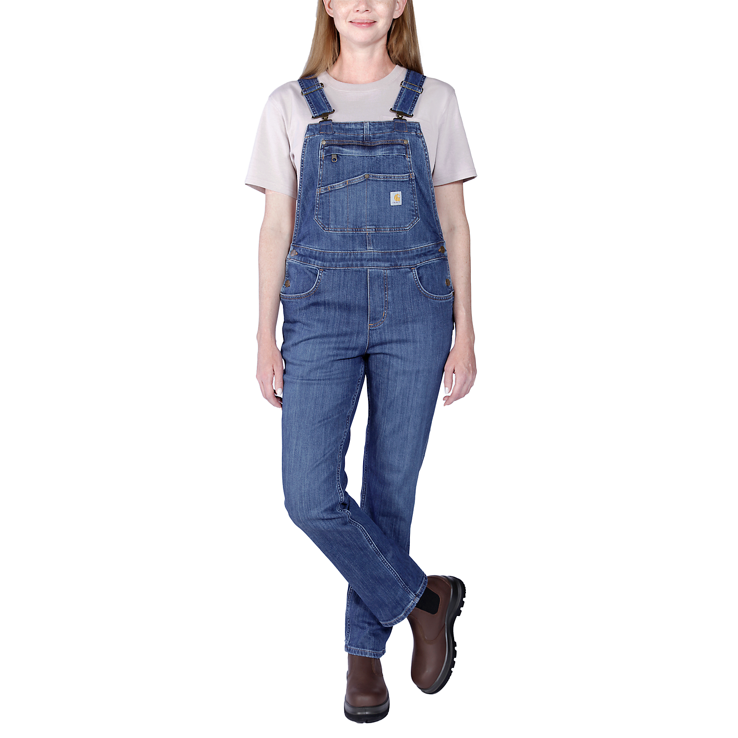 Picture of CARHARTT Rugged Flex Relaxed Fit Denim Bib Overall 106002 Γυναικεία Τζιν Σαλοπέτα HE4- Arches