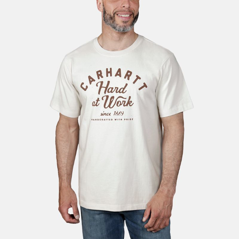 Picture of CARHARTT Relaxed Fit Heavyweight Graphic T-Shirt 106089 Ανδρικό Κοντομάνικο W03 - Malt