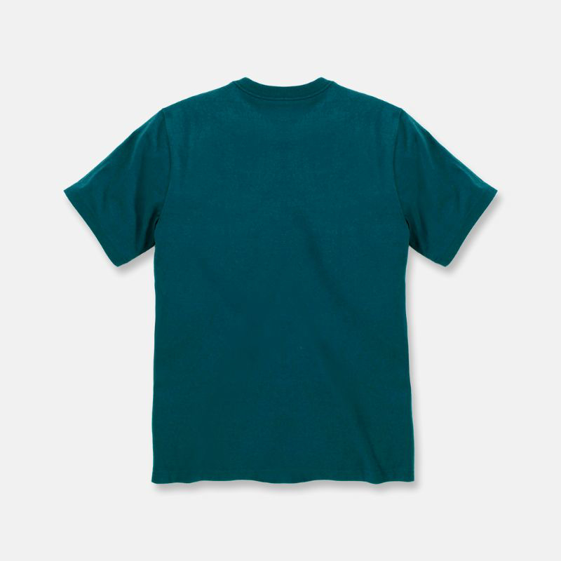 Picture of CARHARTT Relaxed Fit Heavyweight Line Graphic T-Shirt 105910 Ανδρικό Κοντομάνικο H70 - Night Blue Heather