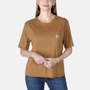 Εικόνα της CARHARTT Loose Fit Lightweight SS Crewneck T-Shirt 106122 Γυναικείο Κοντομάνικο BRN - Carhartt Brown