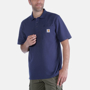 Εικόνα της CARHARTT Loose Fit Midweight SS Pocket Polo K570 Ανδρικό Κοντομάνικο 413 - Deep Blue Indigo