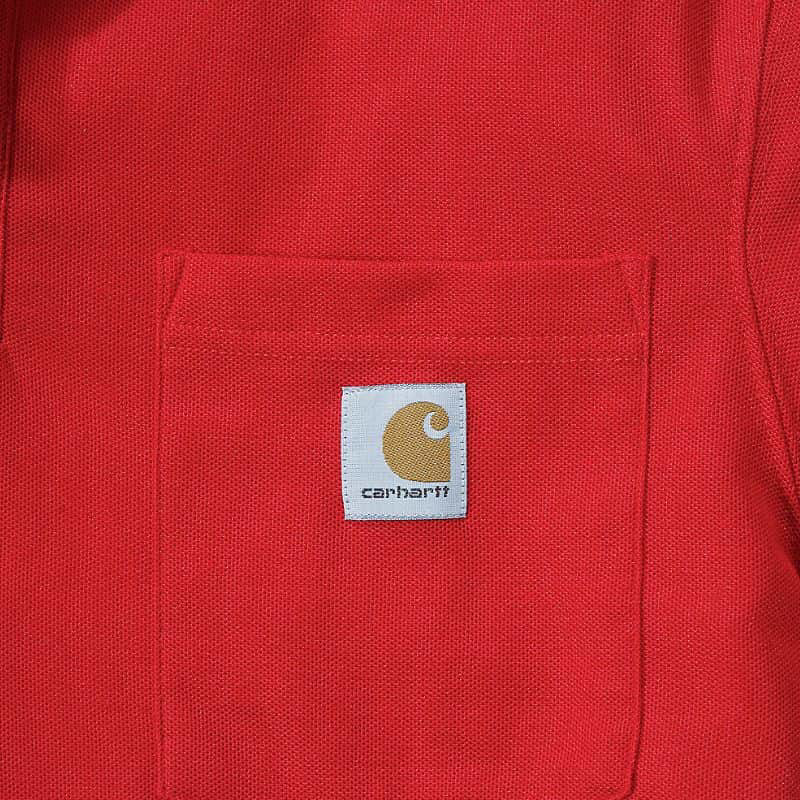 Picture of CARHARTT Loose Fit Midweight SS Pocket Polo K570 Ανδρικό Κοντομάνικο Red