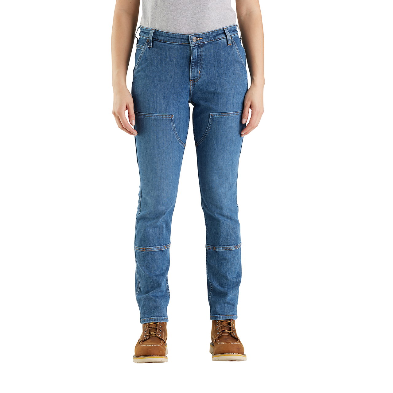 Picture of CARHARTT Rugged Flex ™ Relaxed Fit Double Front Straight Jean 105110 Γυναικείο Παντελόνι Τζιν H97 - Linden