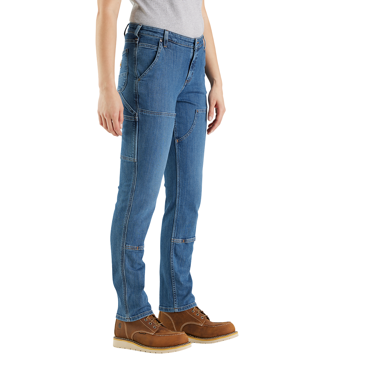 Picture of CARHARTT Rugged Flex ™ Relaxed Fit Double Front Straight Jean 105110 Γυναικείο Παντελόνι Τζιν H97 - Linden