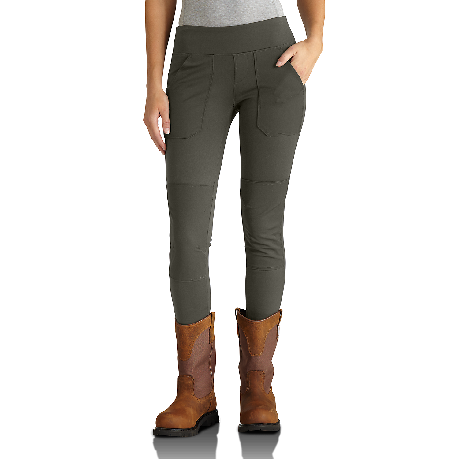 Picture of CARHARTT FORCE™ Fitted Midweight Utility Legging 102482 Γυναικείο Ελαστικό Παντελόνι E57 - Oyster Gray