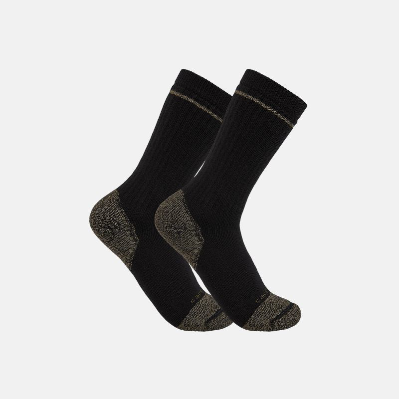 Picture of CARHARTT Midweight Steel Toe Boot Sock SB5552M Κάλτσες - Σετ 2 Ζευγάρια 001 - Black