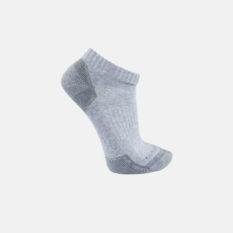 Picture of CARHARTT Midweight Cotton Blend Low Cut Socks SL6003M Κάλτσες - Σετ 3 Ζευγάρια 033 - Grey