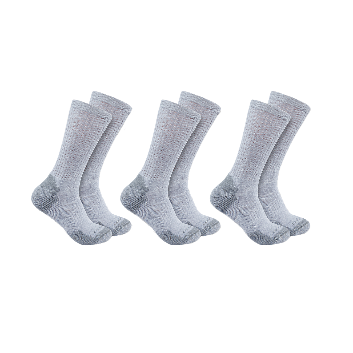 Picture of CARHARTT Midweight Cotton Blend Crew Socks SC6203M Κάλτσες - Σετ 3 Ζευγάρια 033 - Grey