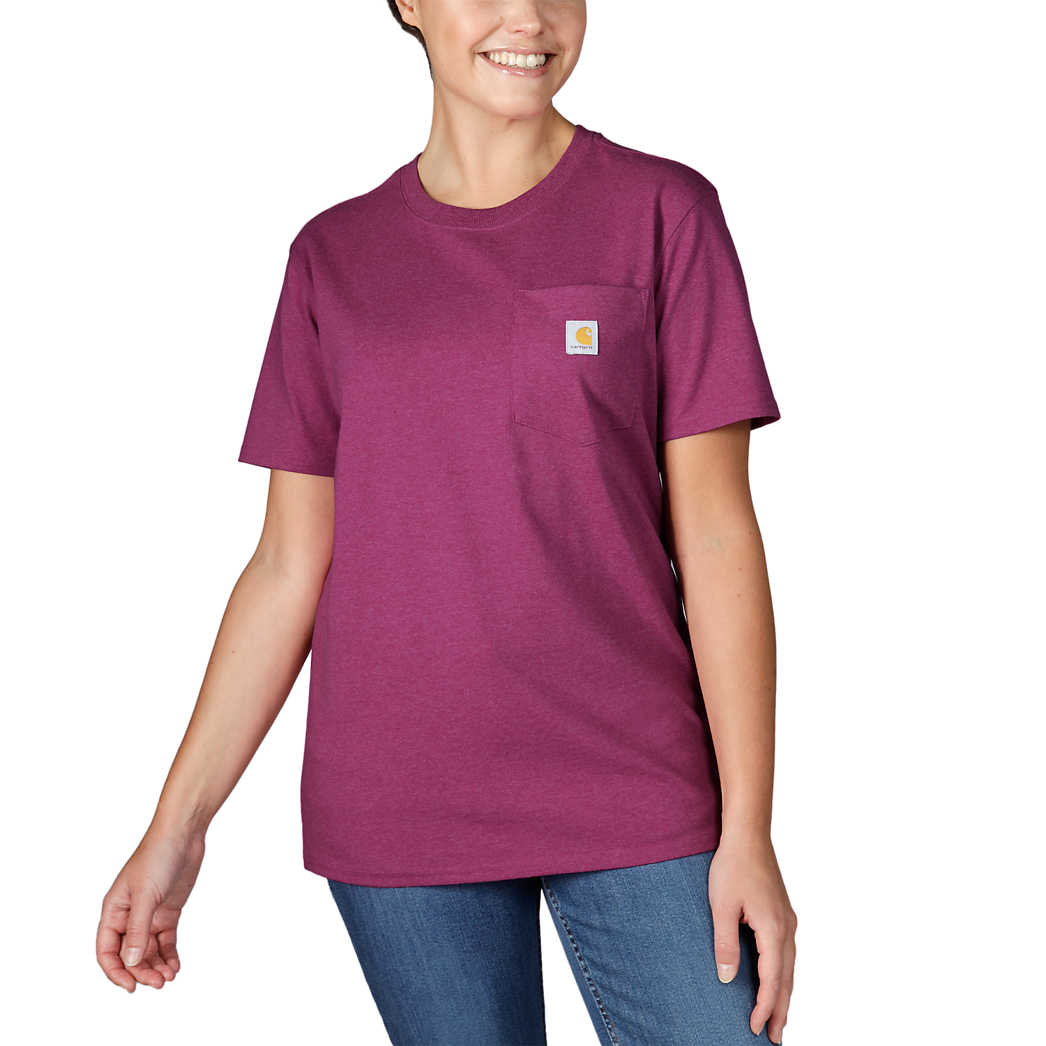 Picture of CARHARTT Loose Fit K87 Pocket T-Shirt 103067 Γυναικείο Κοντομάνικο P40 - Magenta Agate