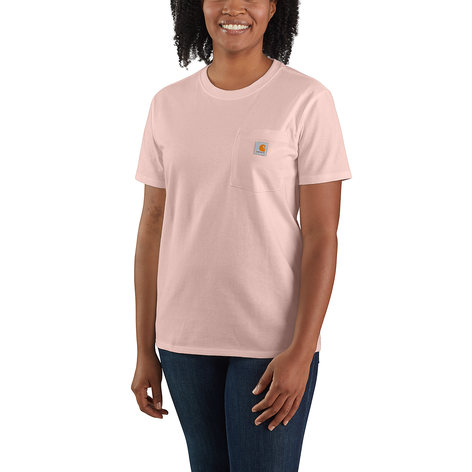 Picture of CARHARTT Loose Fit K87 Pocket T-Shirt 103067 Γυναικείο Κοντομάνικο P15 - Powder Ash Rose