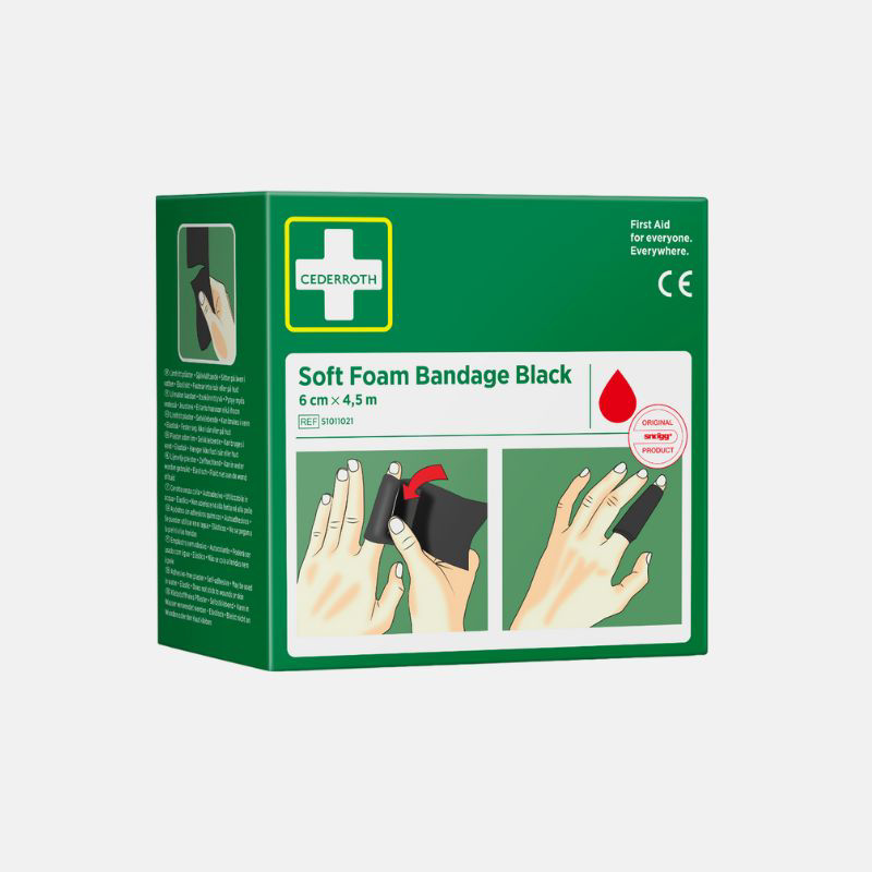 Picture of CEDERROTH Soft Foam Bandage 4.5m X 6cm Ελαστικό αφρώδες επίθεμα Μαύρο