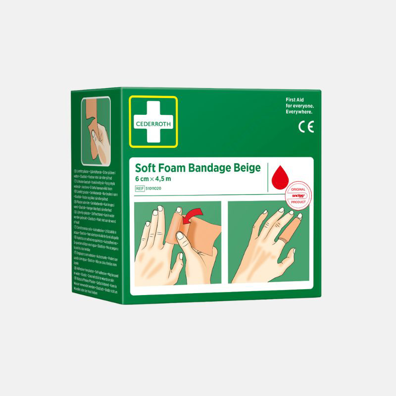 Picture of CEDERROTH Soft Foam Bandage 4.5m X 6cm Ελαστικό αφρώδες επίθεμα Μπεζ