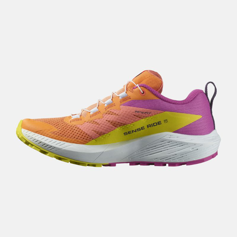 Picture of SALOMON Sense Ride 5 Γυναικεία Παπούτσια Trail Running Bird of Paradise / White / Sulphur Spring