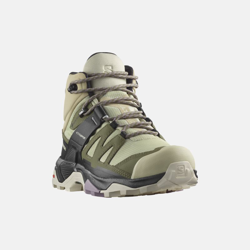 Picture of SALOMON X Ultra 4 Mid Gtx Γυναικεία Παπούτσια Hiking & Outdoor Alfalfa / Deep Lichen Green / Almond Milk