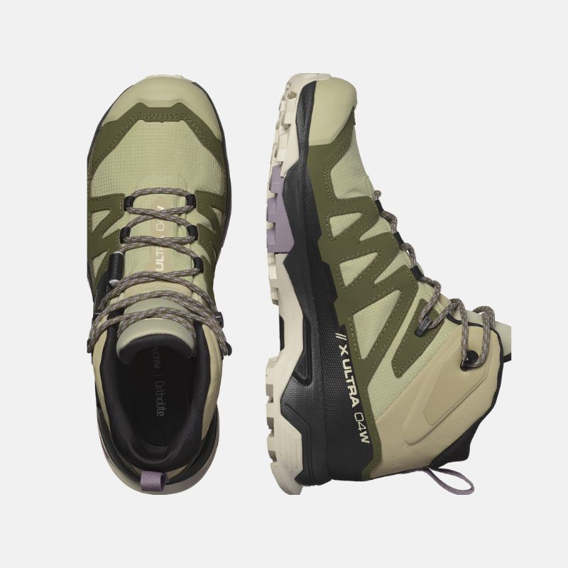 Picture of SALOMON X Ultra 4 Mid Gtx Γυναικεία Παπούτσια Hiking & Outdoor Alfalfa / Deep Lichen Green / Almond Milk