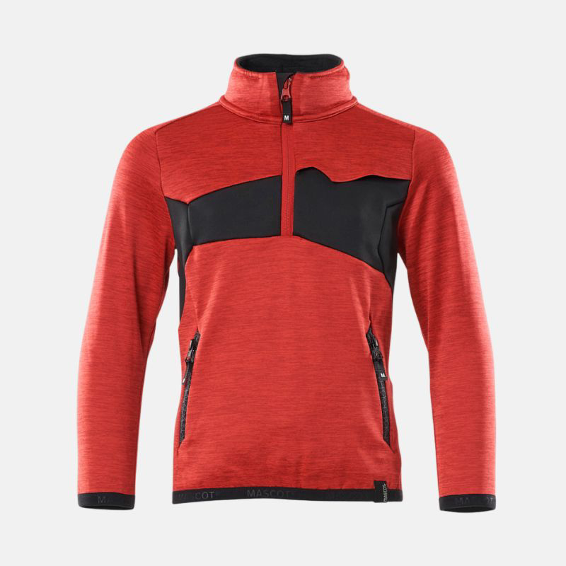 Picture of MASCOT Accelerate Fleece Jumper Half Zip Παιδική Μπλούζα Fleece Traffic Red / Black