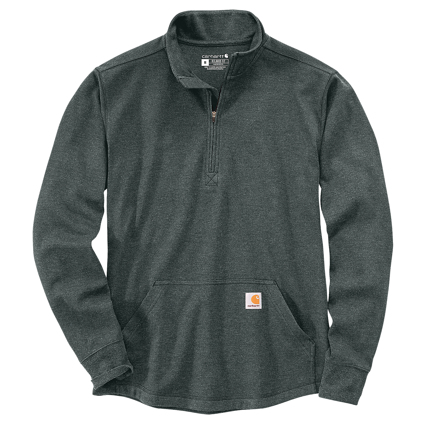 Picture of CARHARTT Relaxed Fit Heavyweight LS 1/2 Zip Thermal Shirt 104428 Μακρυμάνικο Ανδρικό Μπλουζάκι 354 - Elm Heather