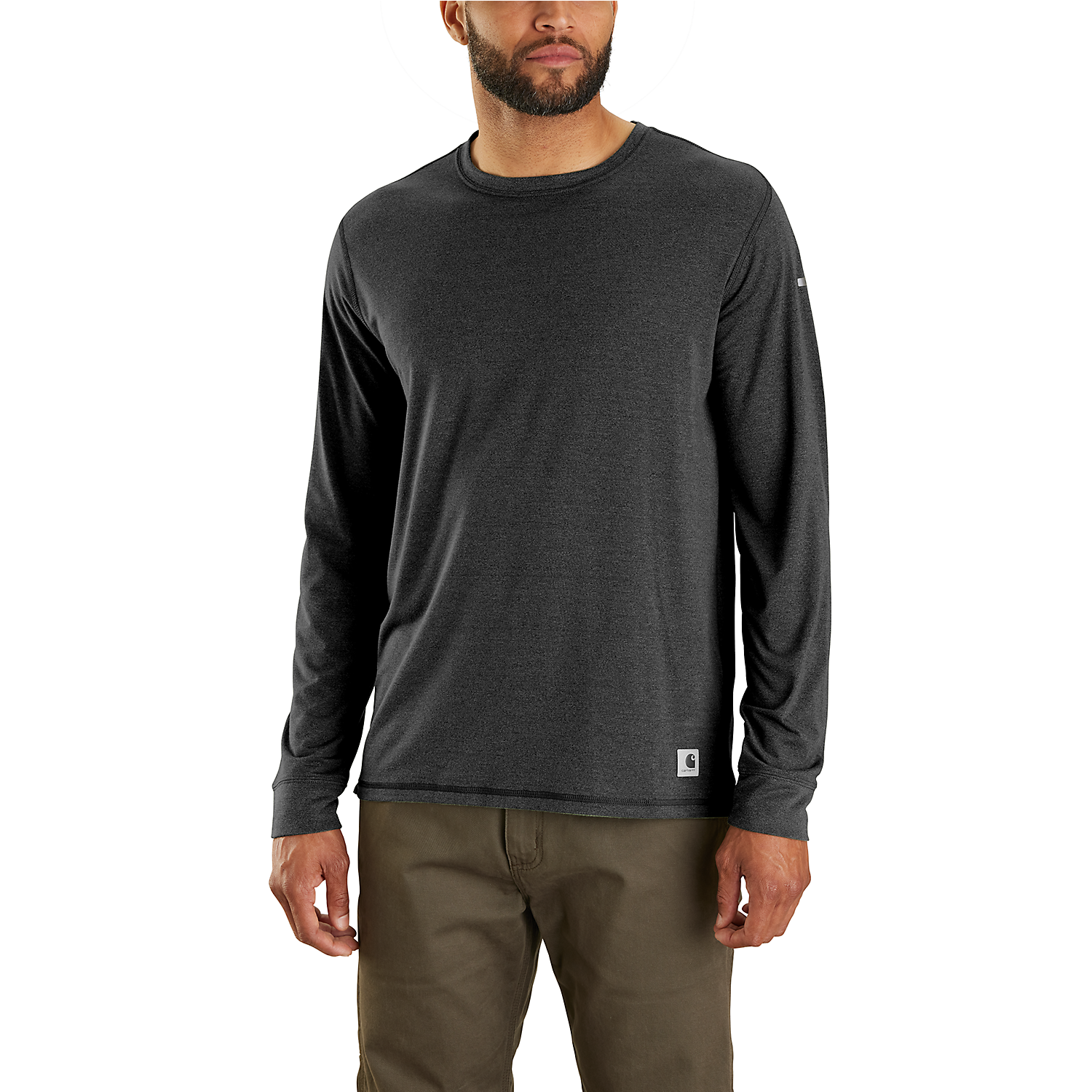 Picture of CARHARTT LWD Relaxed Fit LS T-Shirt 105846 Μακρυμάνικο Ανδρικό Μπλουζάκι CRH - Carbon Heather