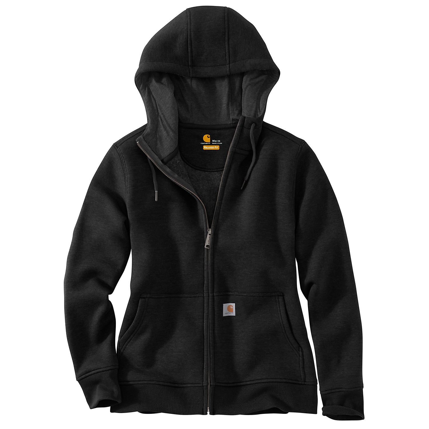 Picture of CARHARTT Relaxed Fit Midweight Full Zip Sweatshirt 102788 Γυναικεία Ζακέτα με κουκούλα 001 - Black