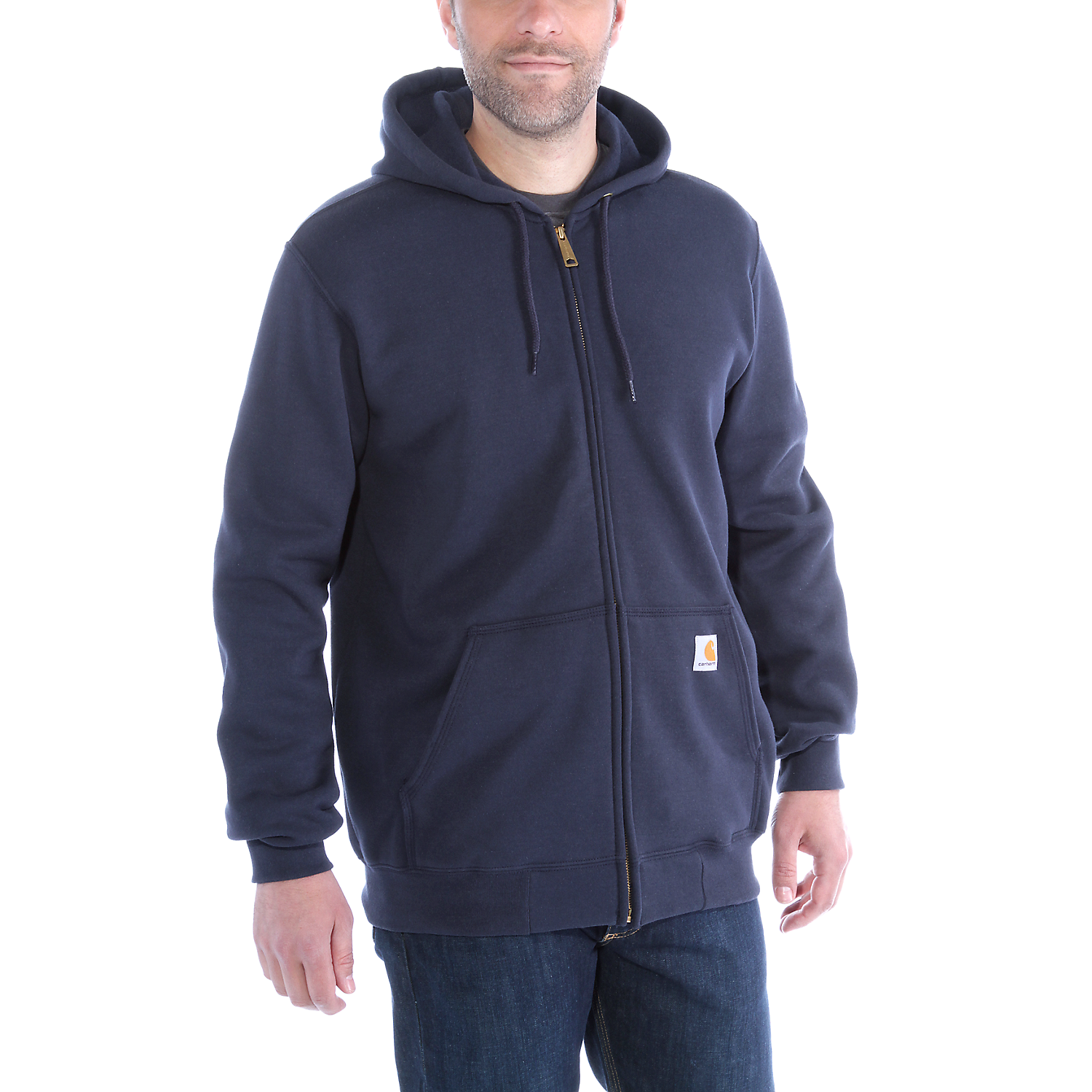 Picture of CARHARTT Loose Fit Midweight Full Zip Sweatshirt K122 Ανδρική Ζακέτα με κουκούλα 472 - Navy