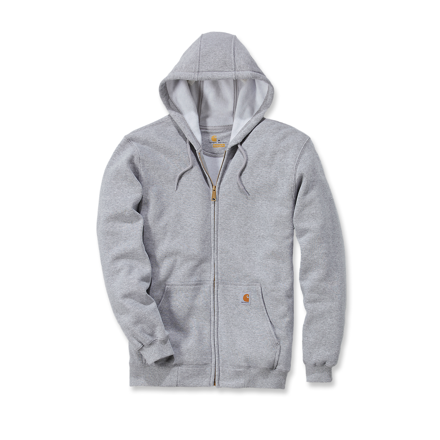 Picture of CARHARTT Loose Fit Midweight Full Zip Sweatshirt K122 Ανδρική Ζακέτα με κουκούλα HGY - Heather Grey