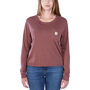 Εικόνα της CARHARTT Relaxed Fit Lightweight LS Pocket T-Shirt 106121 Μακρυμάνικο Γυναικείο Μπλουζάκι B53 - Sable