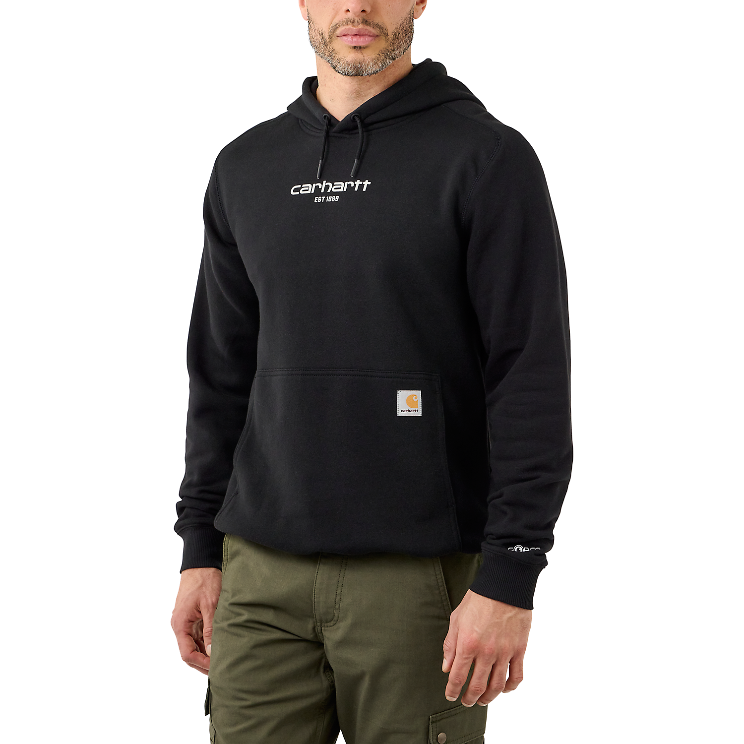 CARHARTT Force Relaxed Fit Lightweight Logo Graphic Sweatshirt 105569 Hoodie M BLK Black