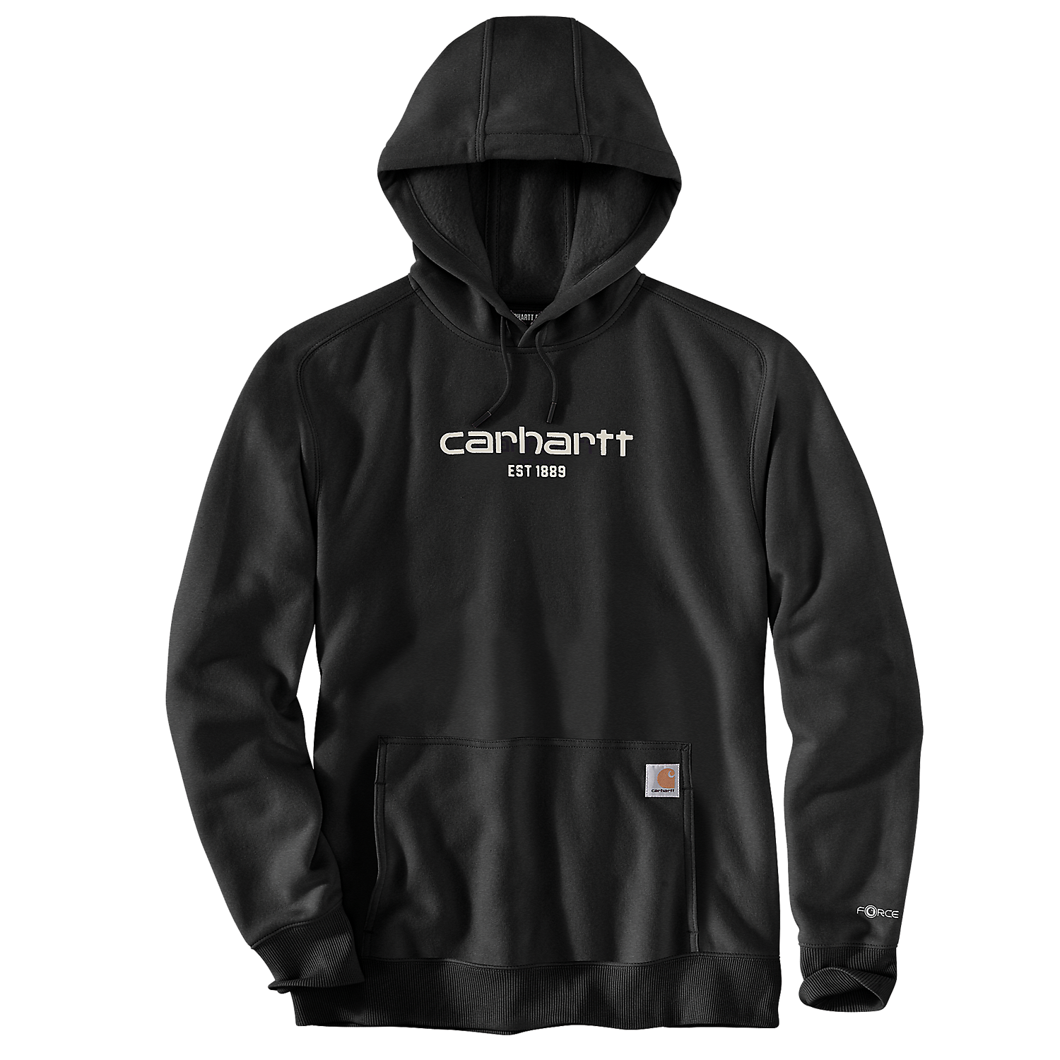 Picture of CARHARTT Force Relaxed Fit Lightweight Logo Graphic Sweatshirt 105569 Ανδρικό Φούτερ με κουκούλα BLK - Black